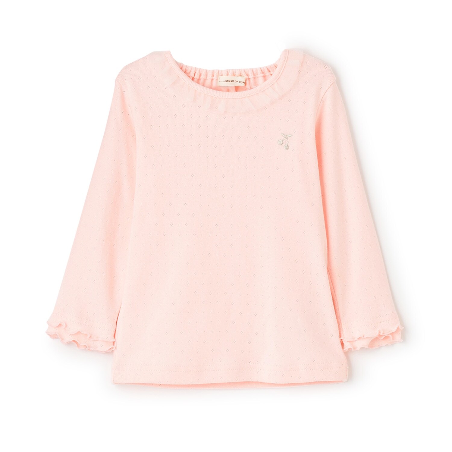 フリル衿メロー長袖Tシャツ