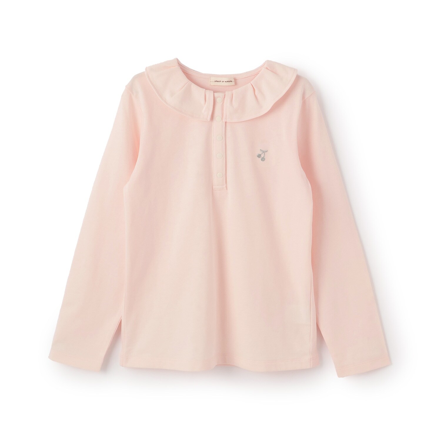 フリル衿長袖Tシャツ