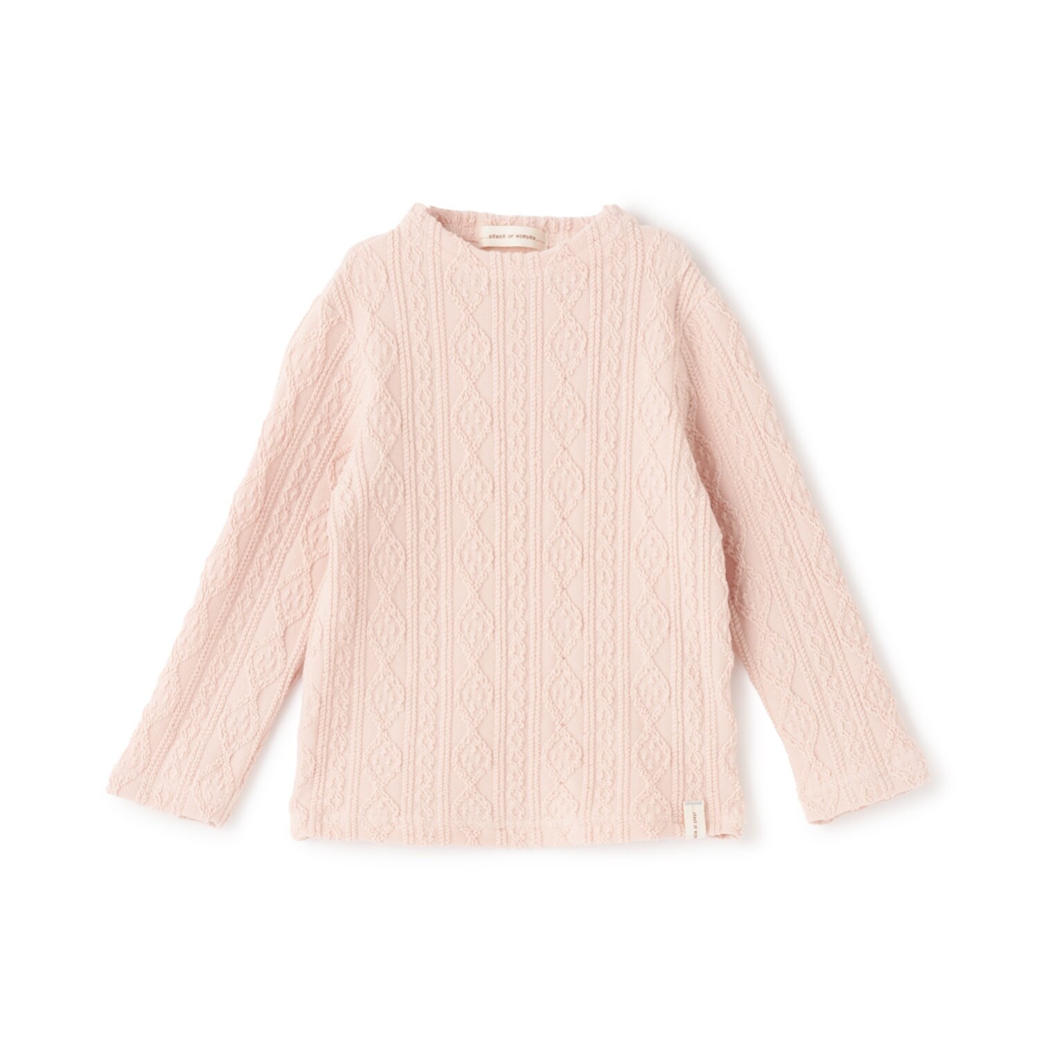 ケーブルハイネックTシャツ