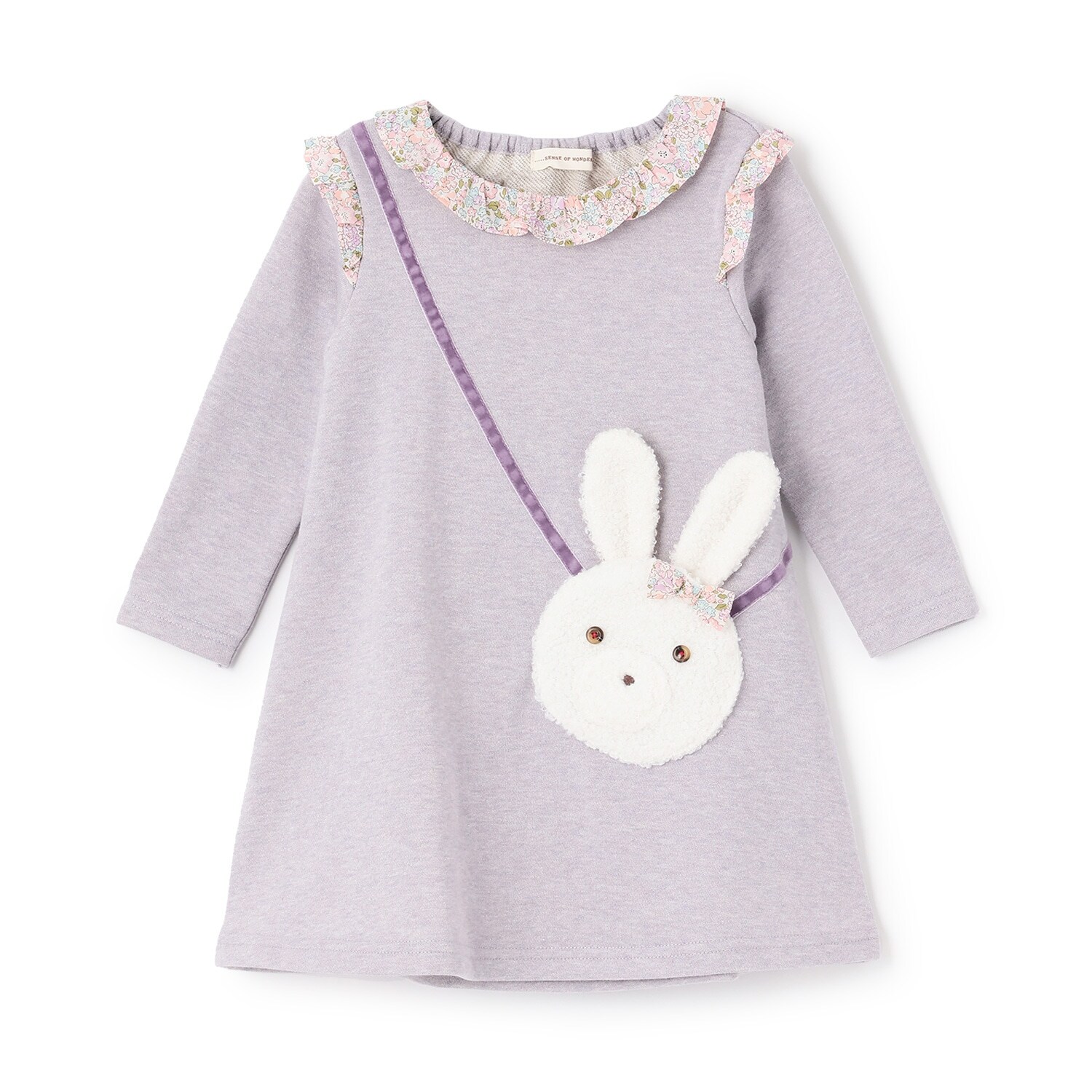 ラメ裏毛ウサギポシェットワンピース