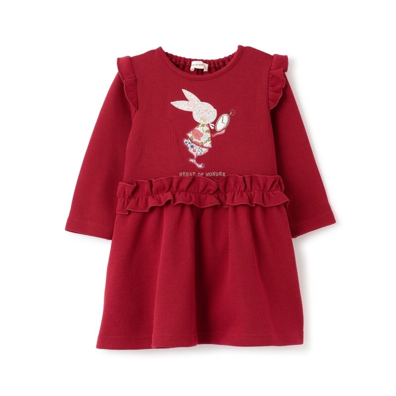 リバティウサギ時計ワンピース