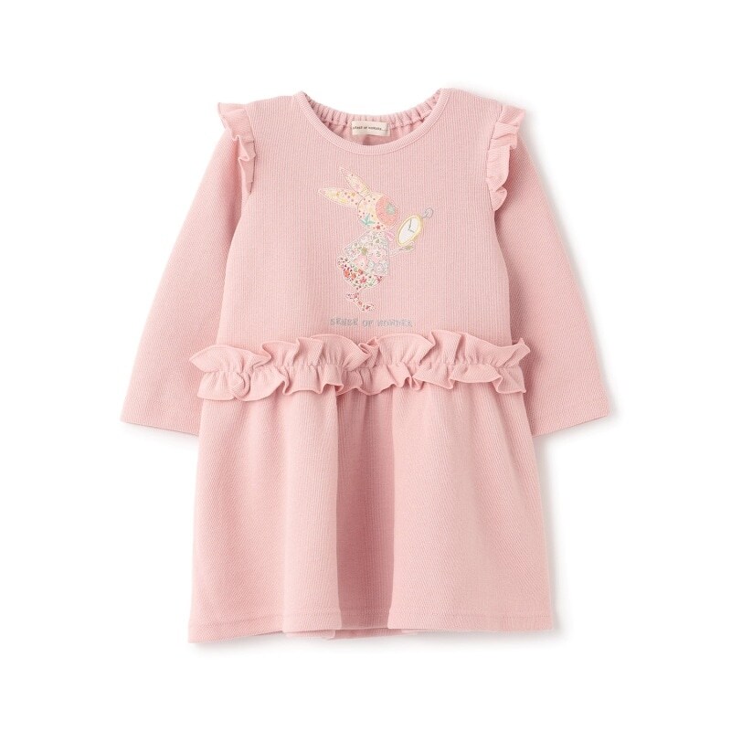 リバティウサギ時計ワンピース