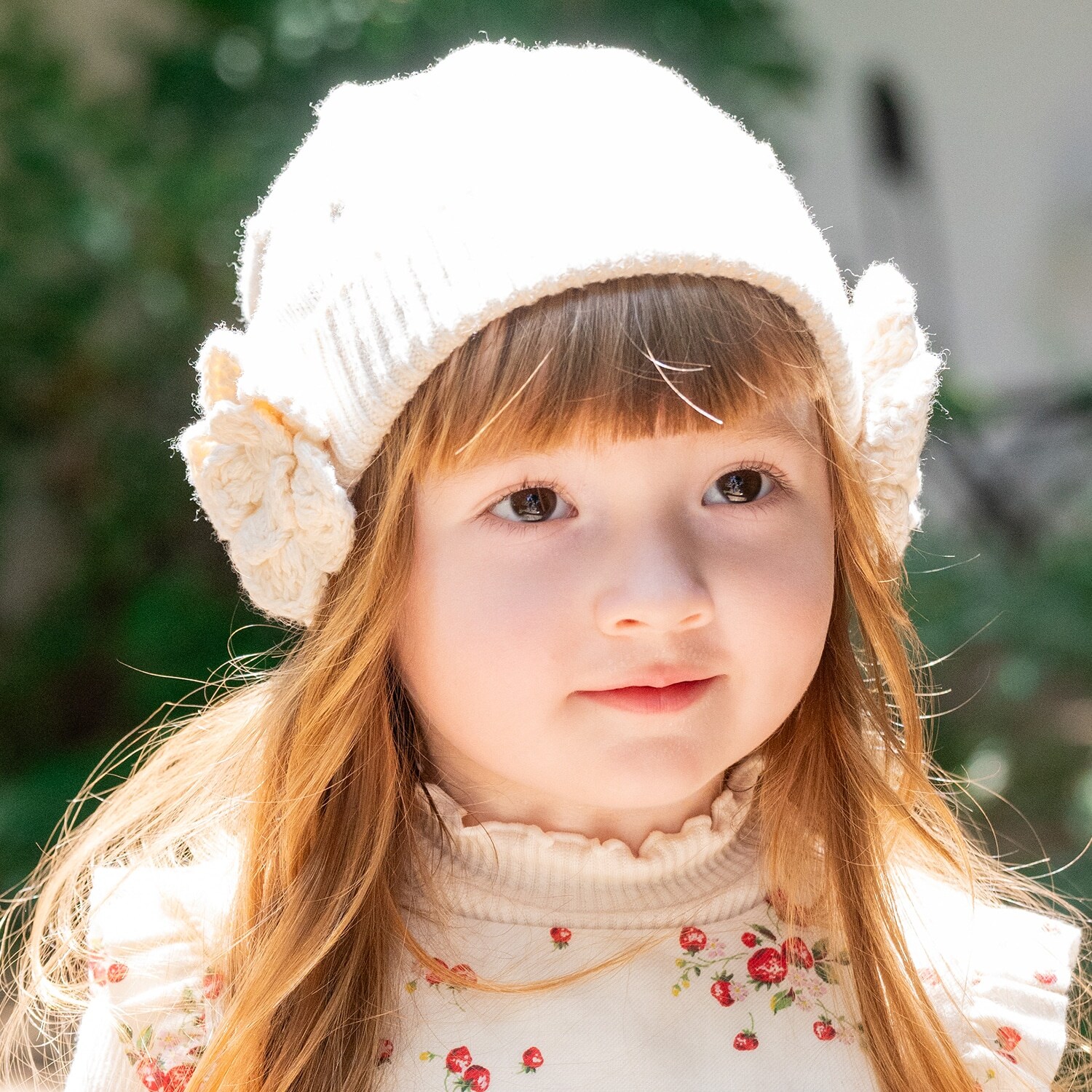 【オーガニック】フラワー帽子【日本製】