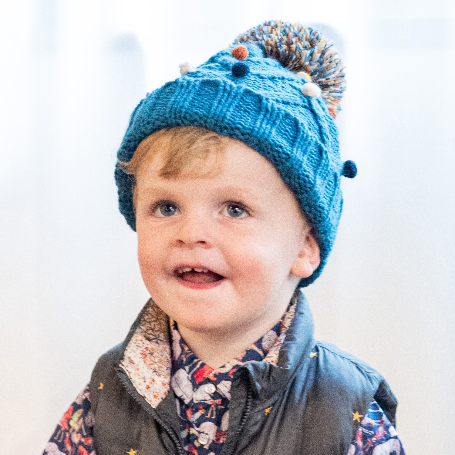 ポコポコニット帽子