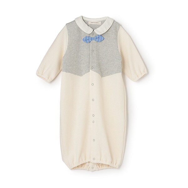 【オーガニック】レイヤードベスト2WAYオール【日本製】