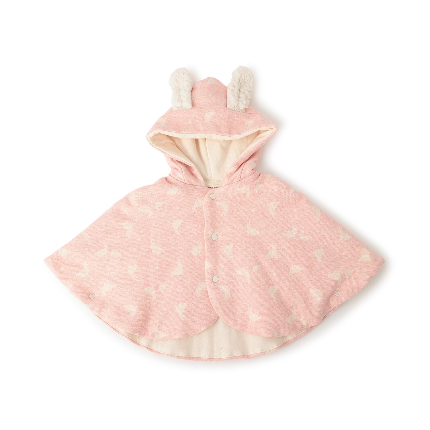 【オーガニック】ウサギジャカードマント【日本製】