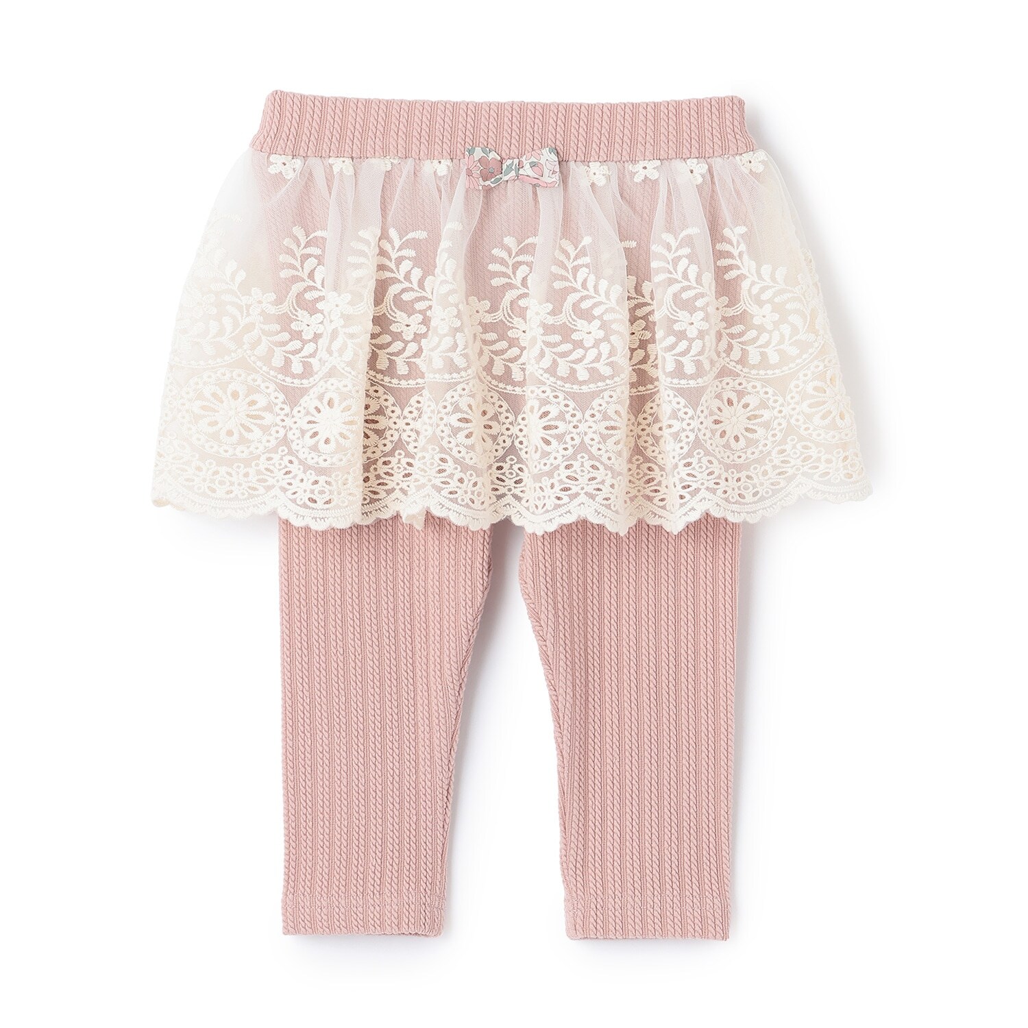 ケーブルチュールレースレギンス