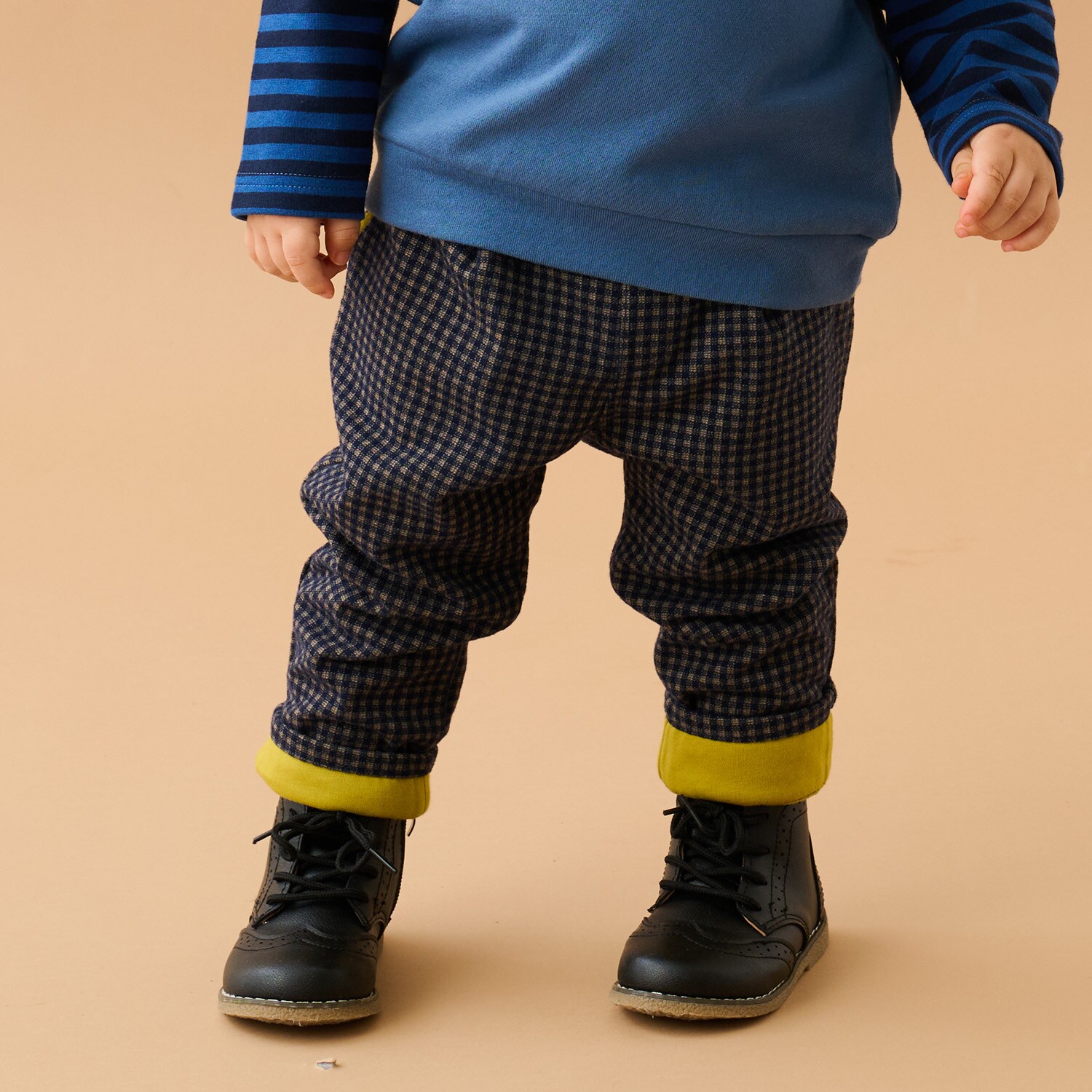 カットジャカードチェックパンツ