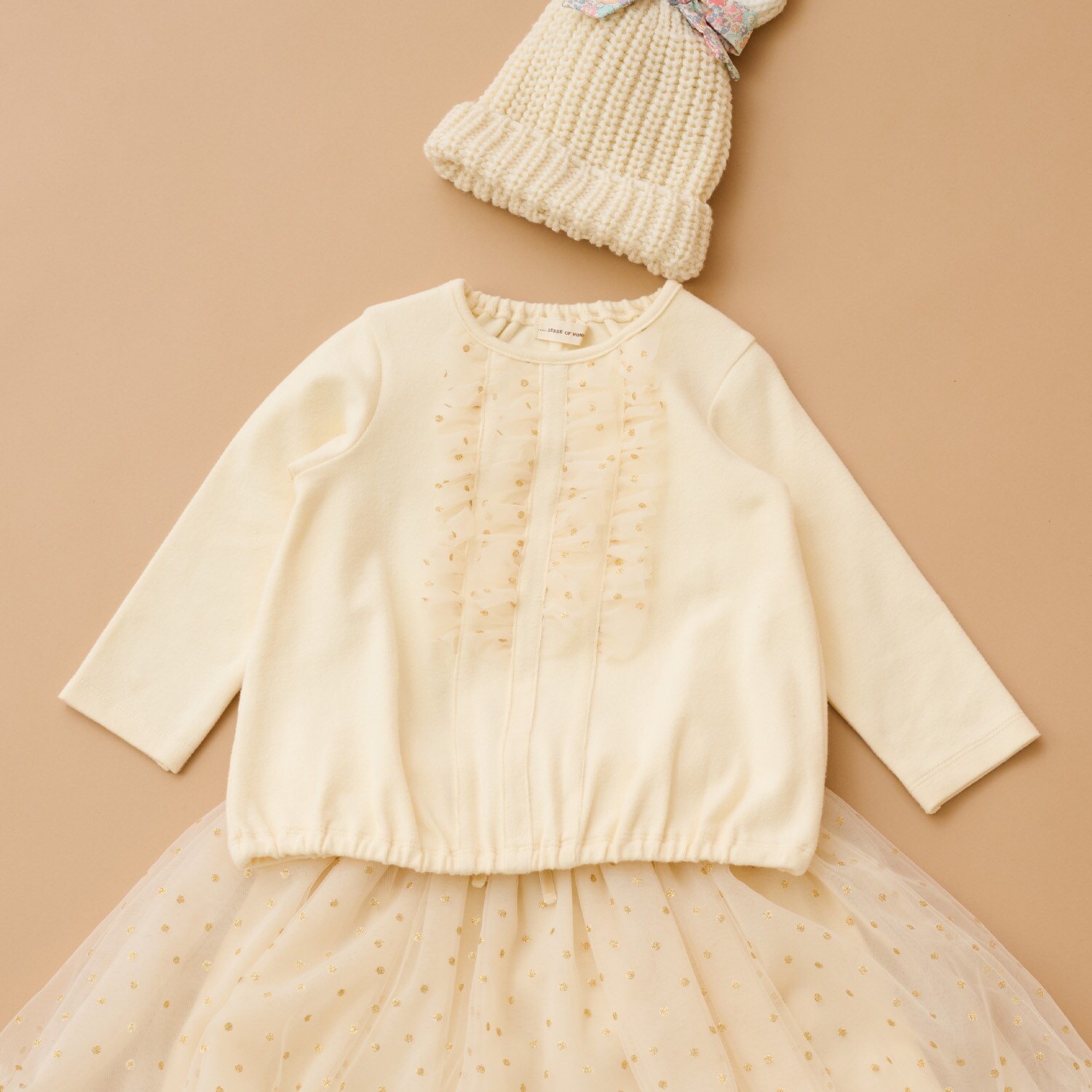 キラキラドットフリルプルオーバー