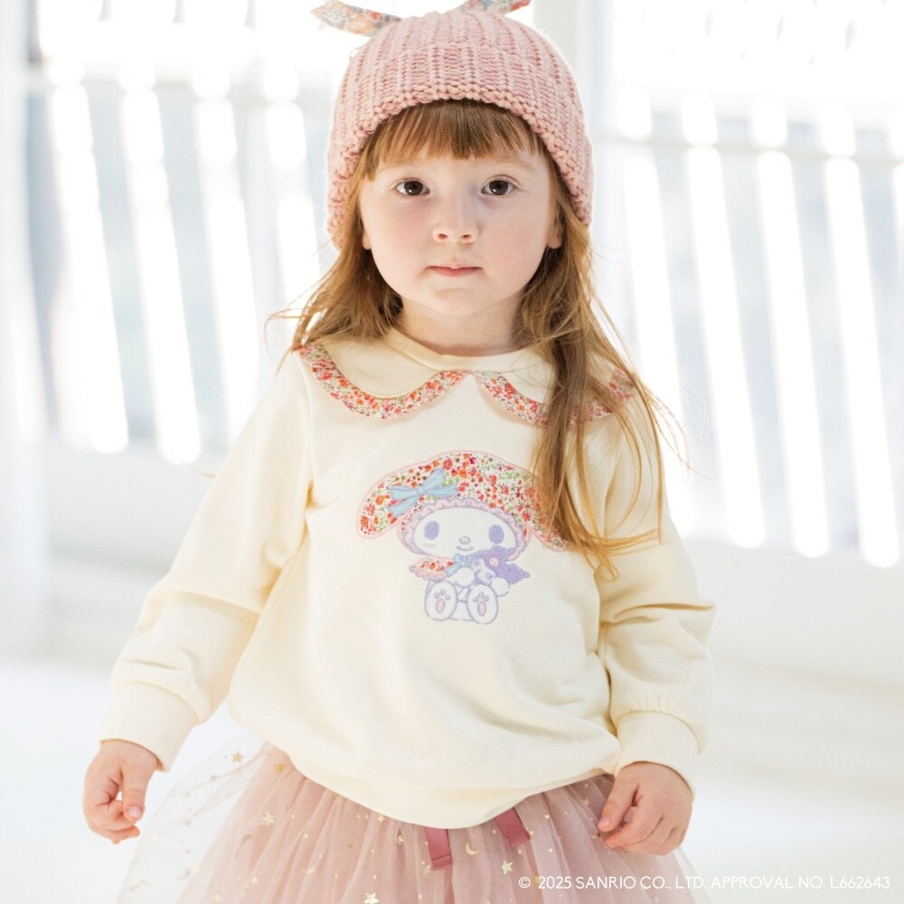 【マイメロディ】リバティファブリックアップリケトレーナー