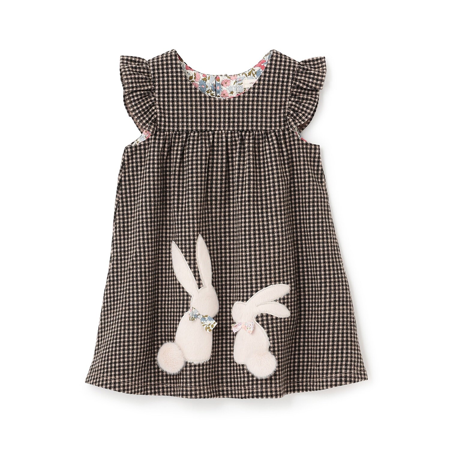 ウサギアップリケジャンパースカート