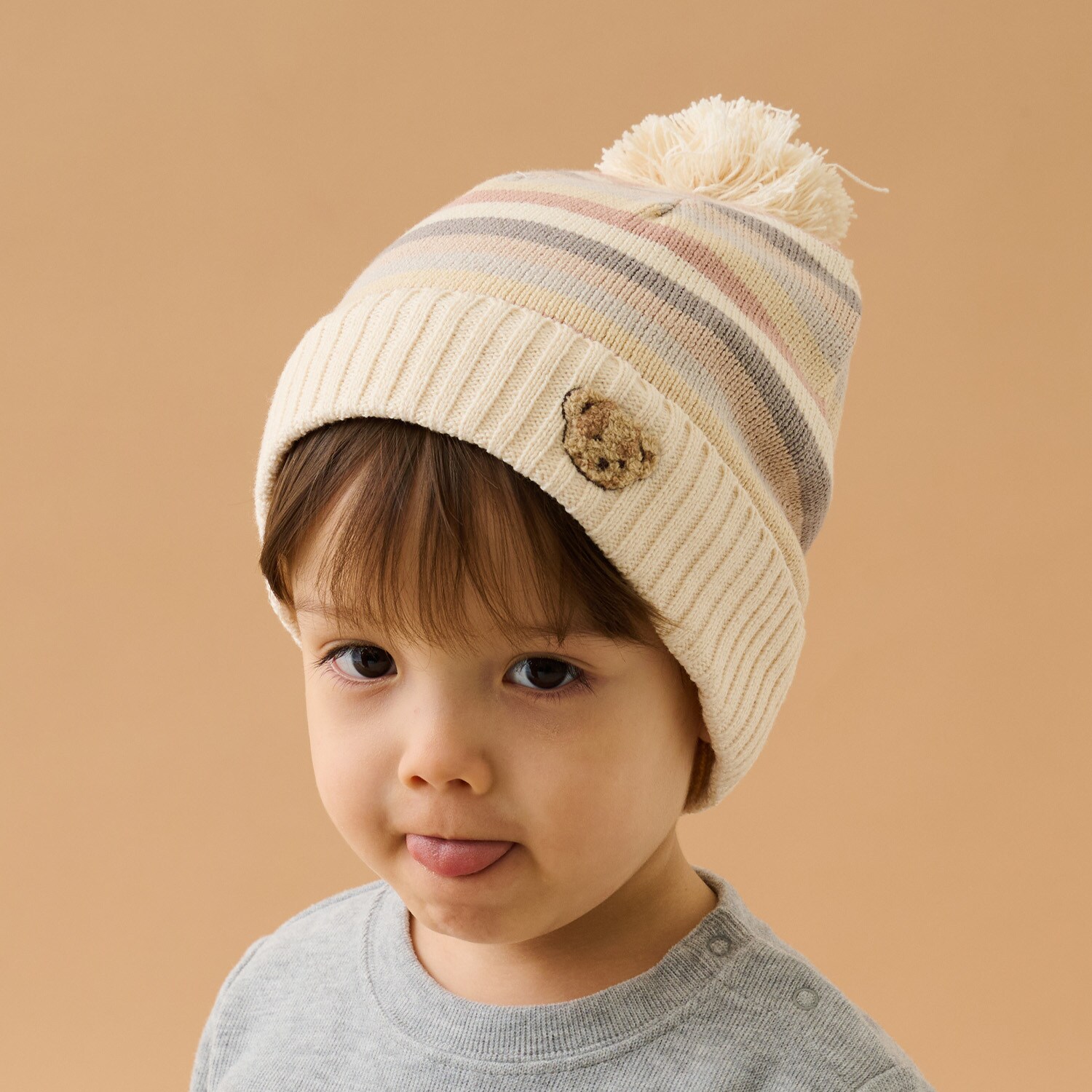 マルチボーダーニット帽