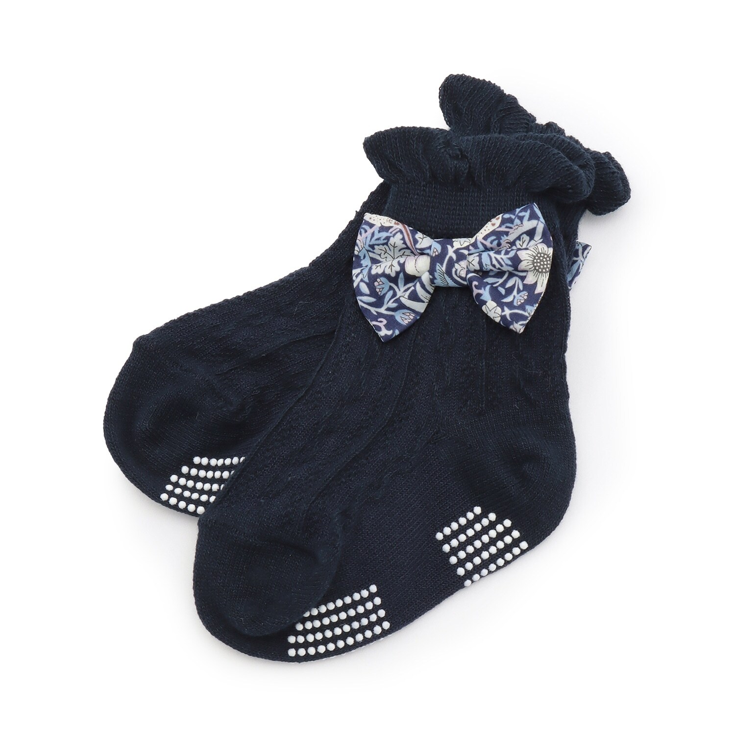 リバティリボンクルーソックス