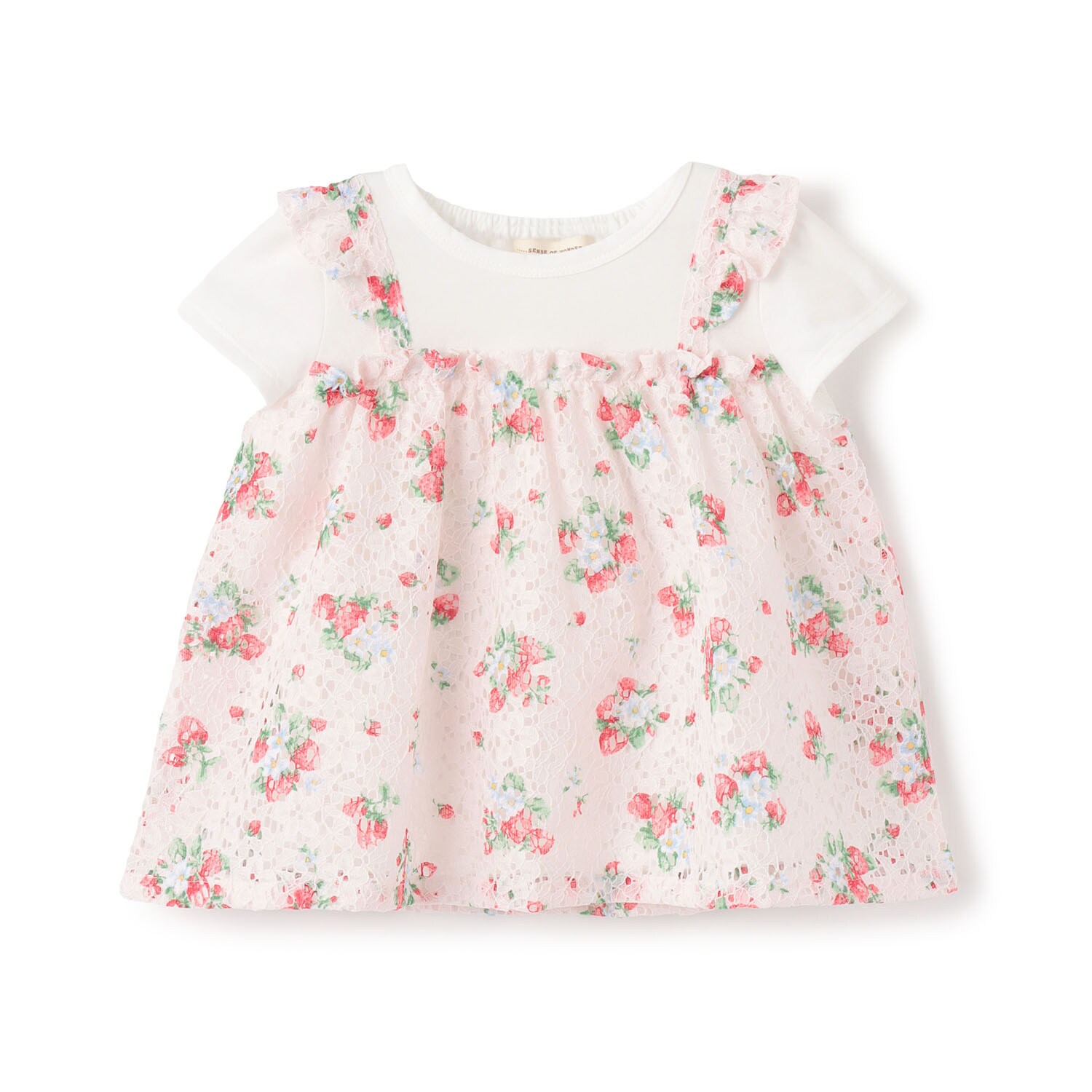 野イチゴレースチュニック【オーガニック】【日本製】