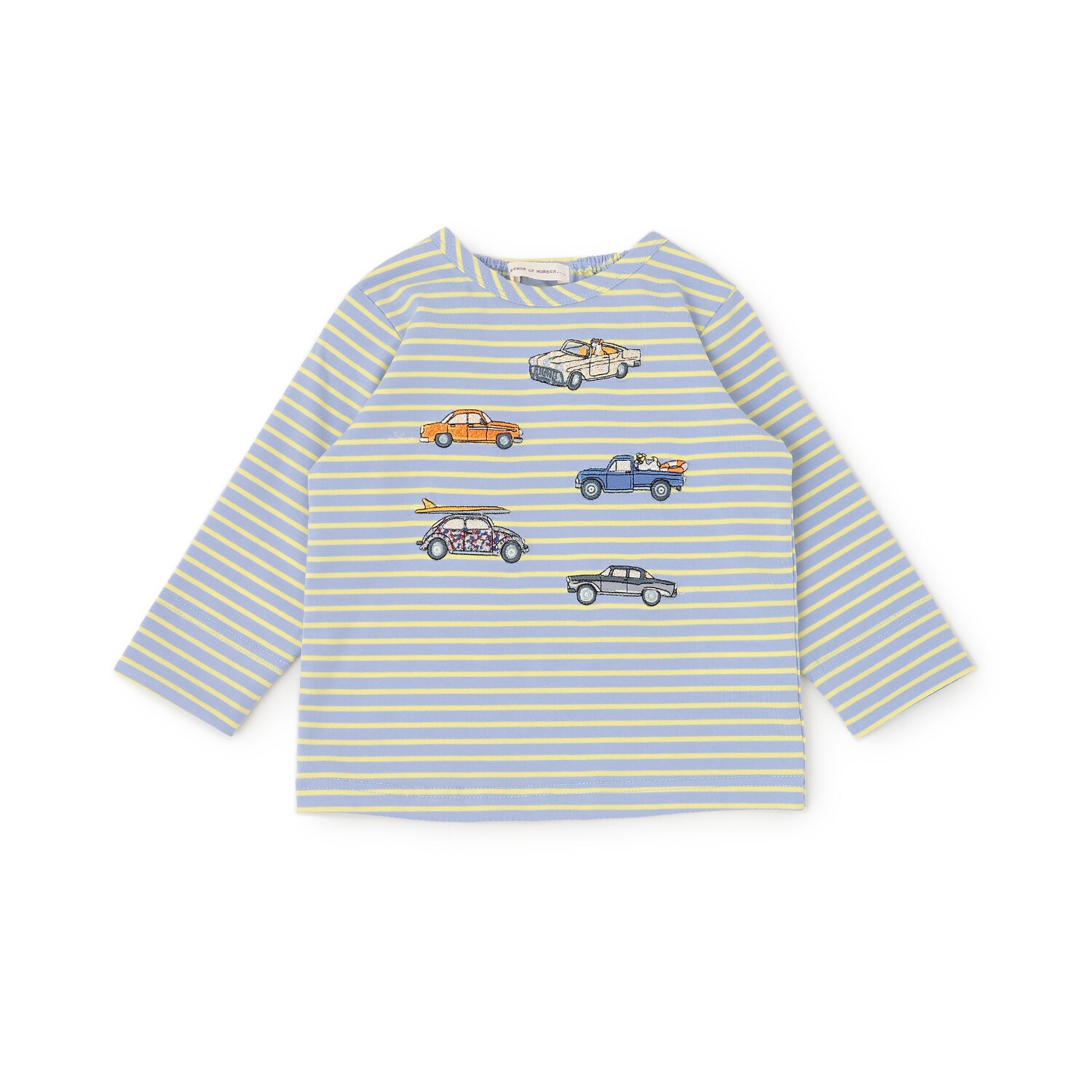 リバティクルマ刺しゅう長袖Tシャツ