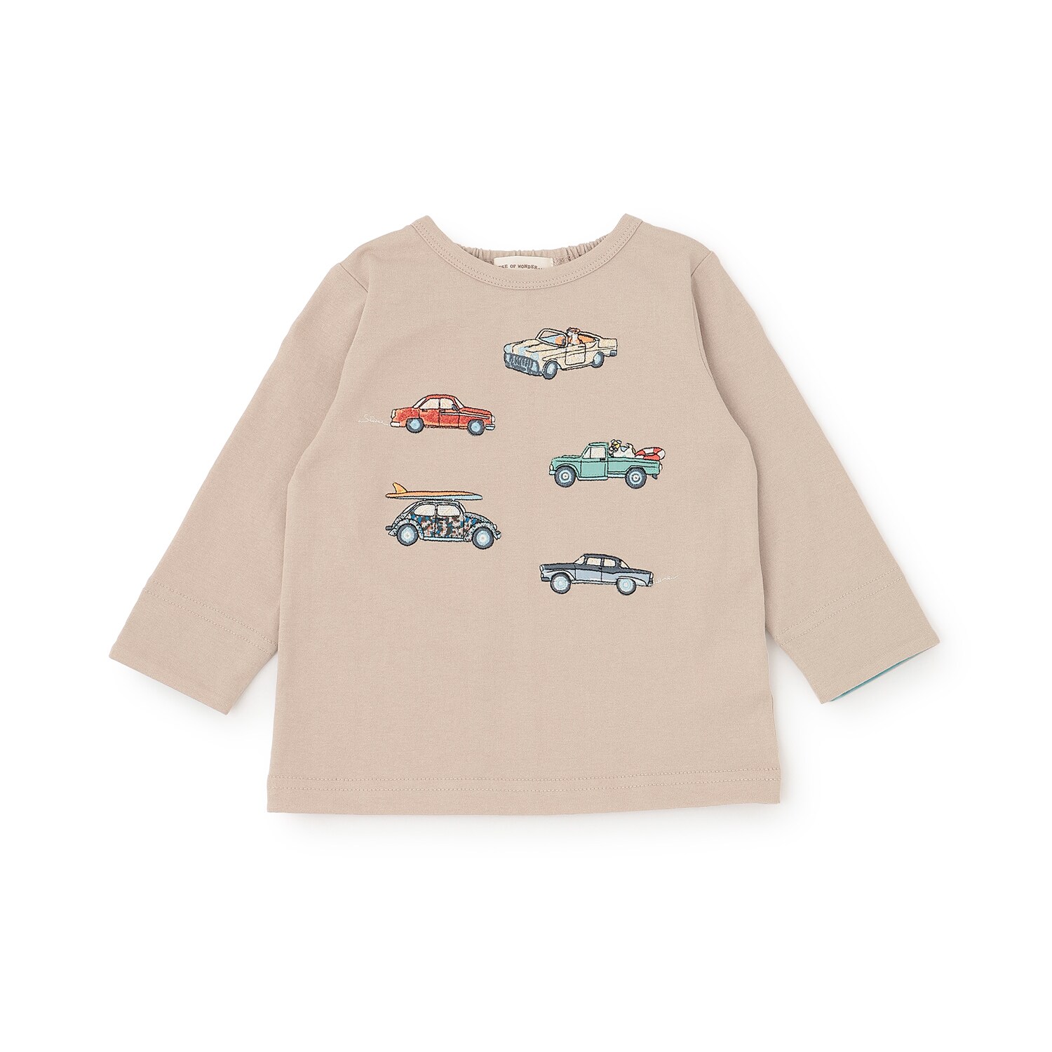 リバティクルマ刺しゅう長袖Tシャツ