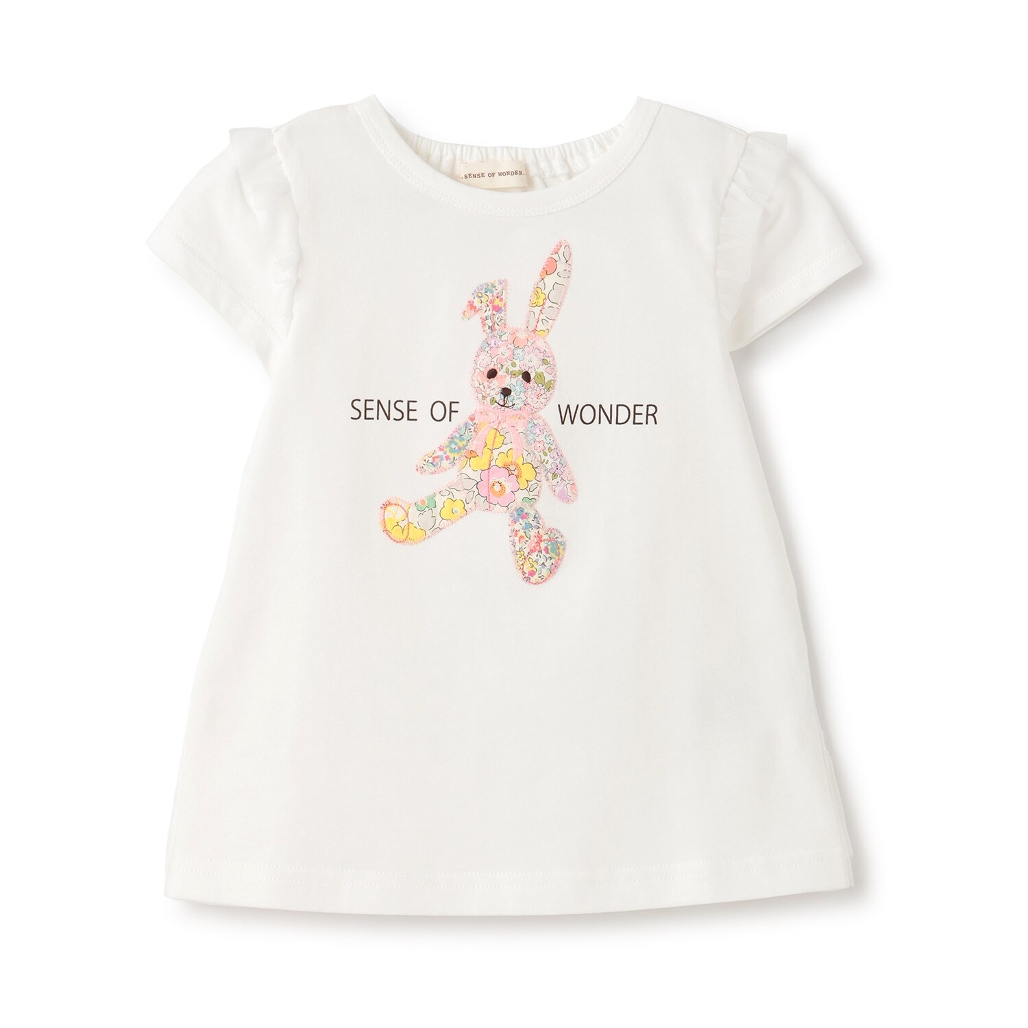 リバティウサギアップリケ半袖Tシャツ