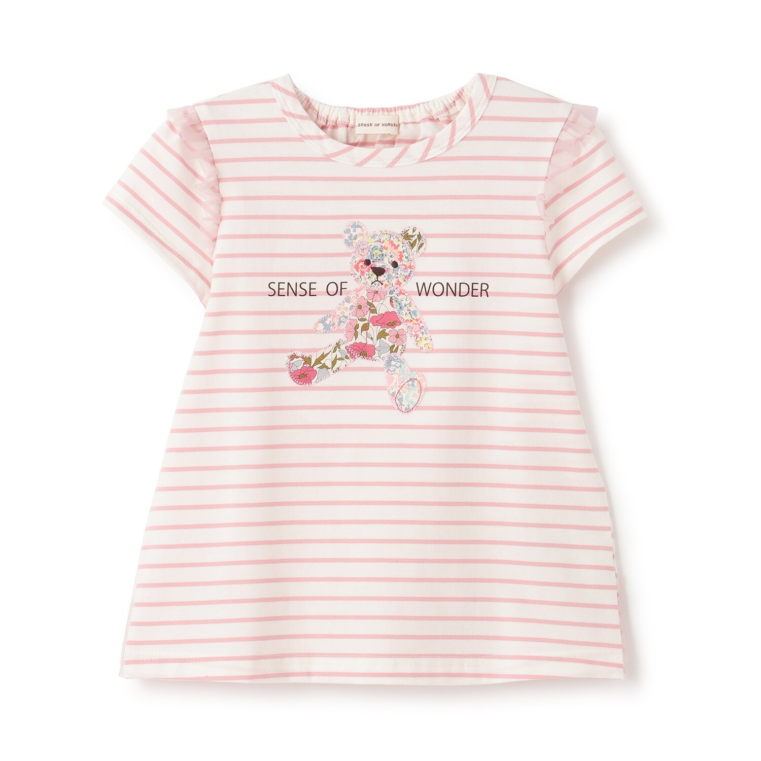 リバティクマアップリケ半袖Tシャツ