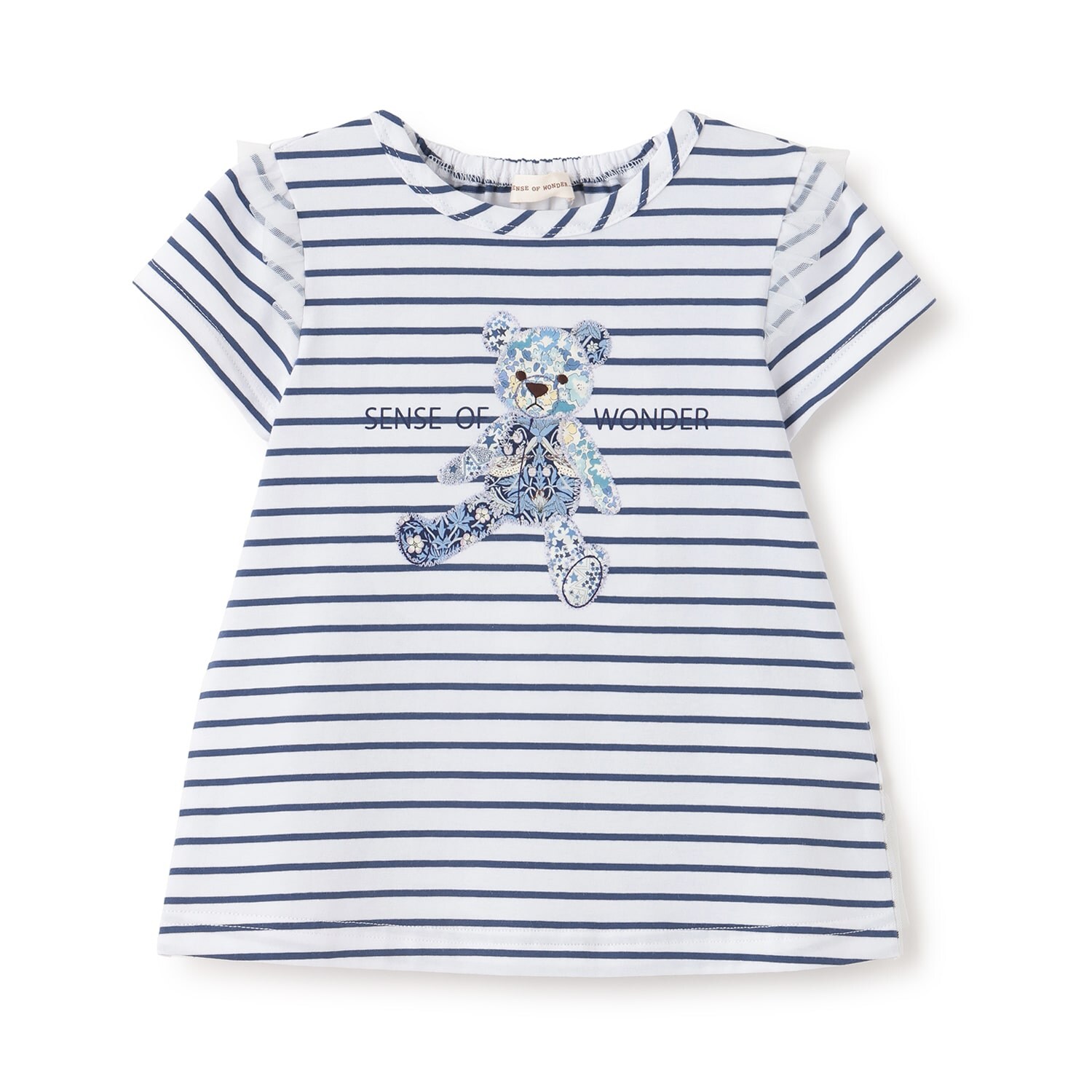 リバティクマアップリケ半袖Tシャツ