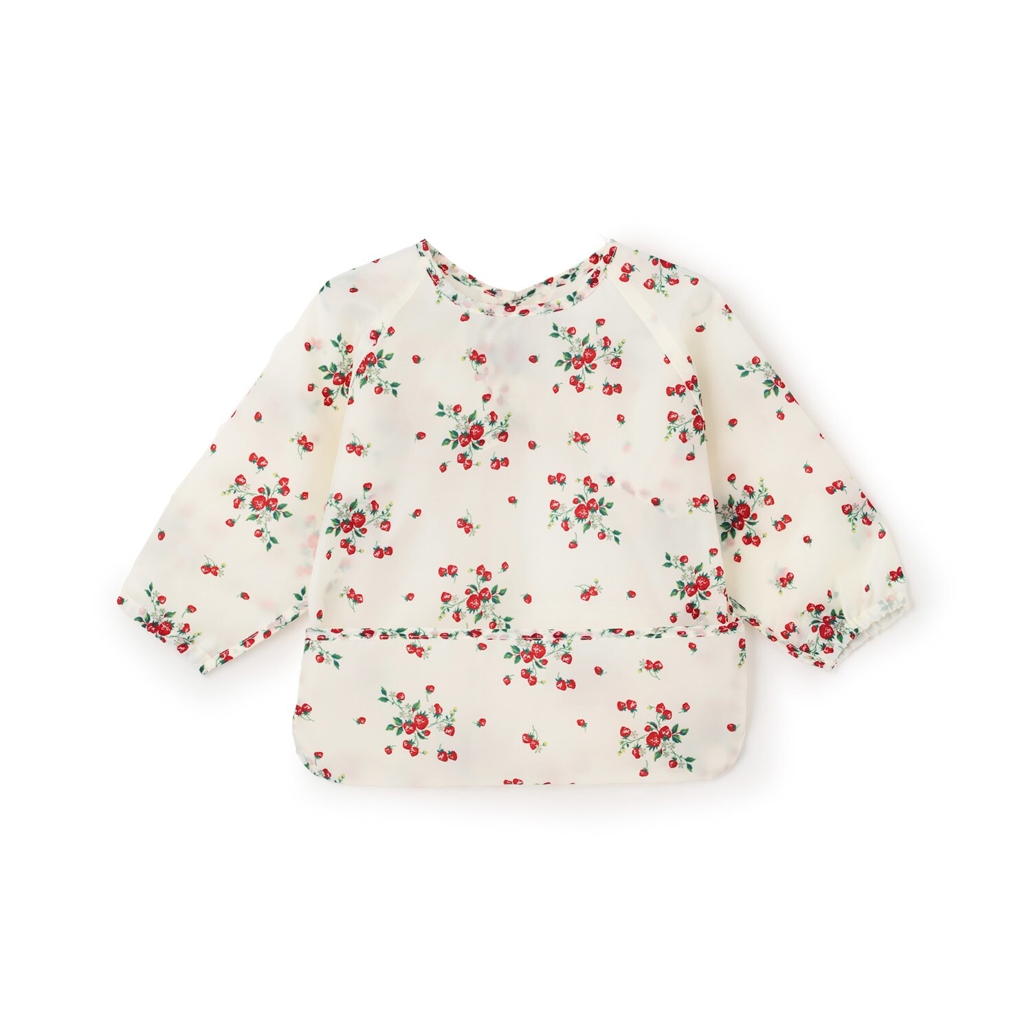 野イチゴ袖つきお食事エプロン