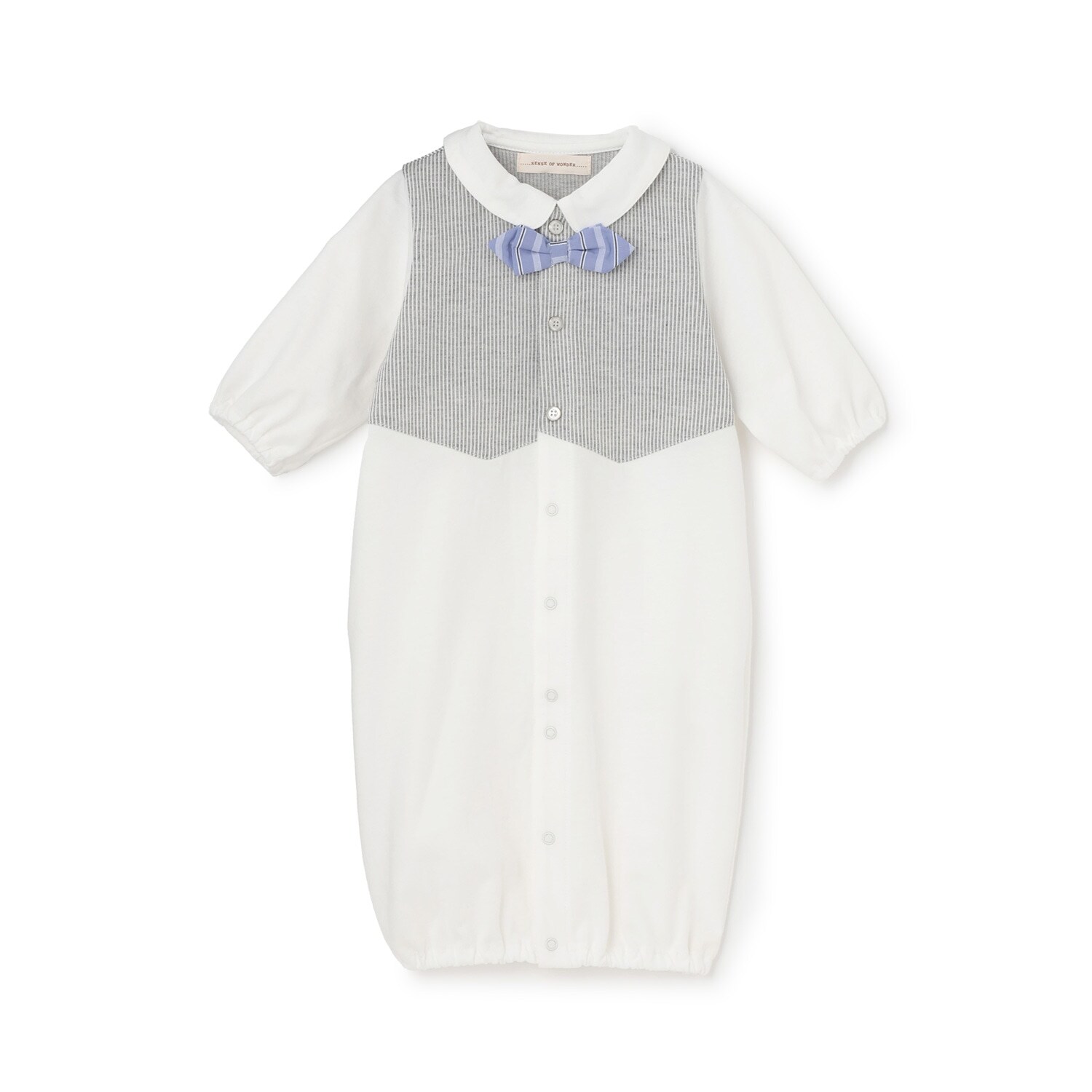 ストライプベスト2WAYオール【オーガニック】【日本製】