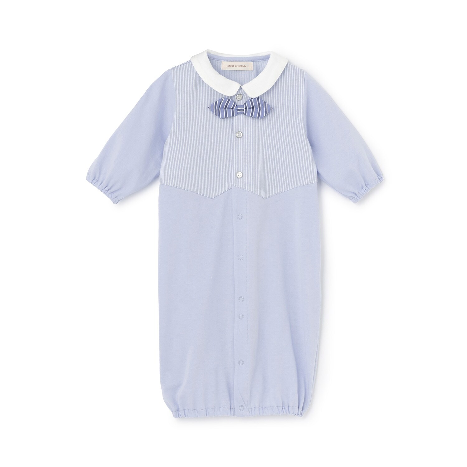 ストライプベスト2WAYオール【オーガニック】【日本製】