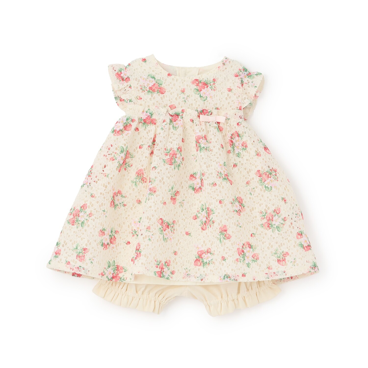 野イチゴレースベビースーツ【日本製】