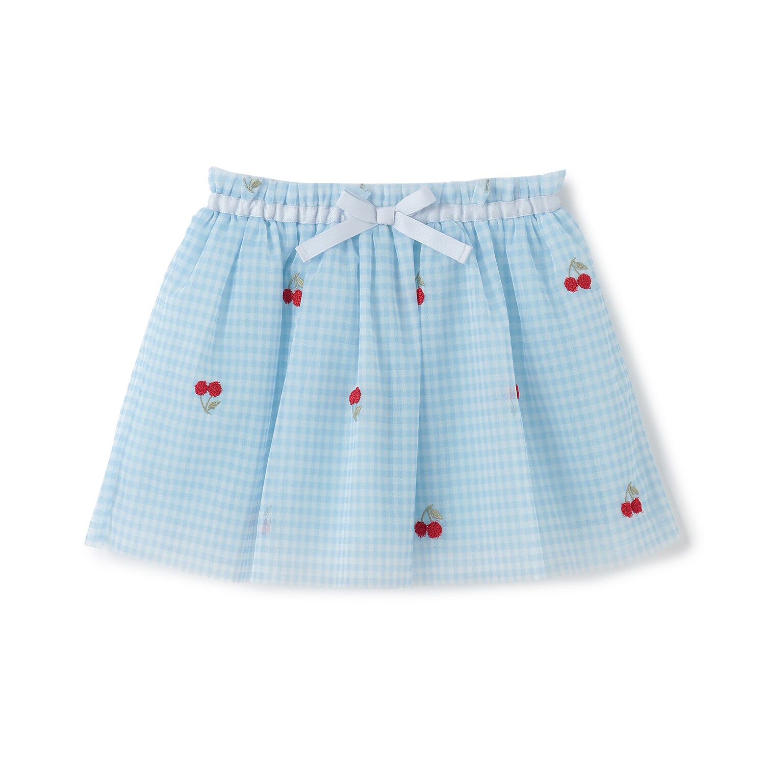 チェリー刺しゅうチュールスカート