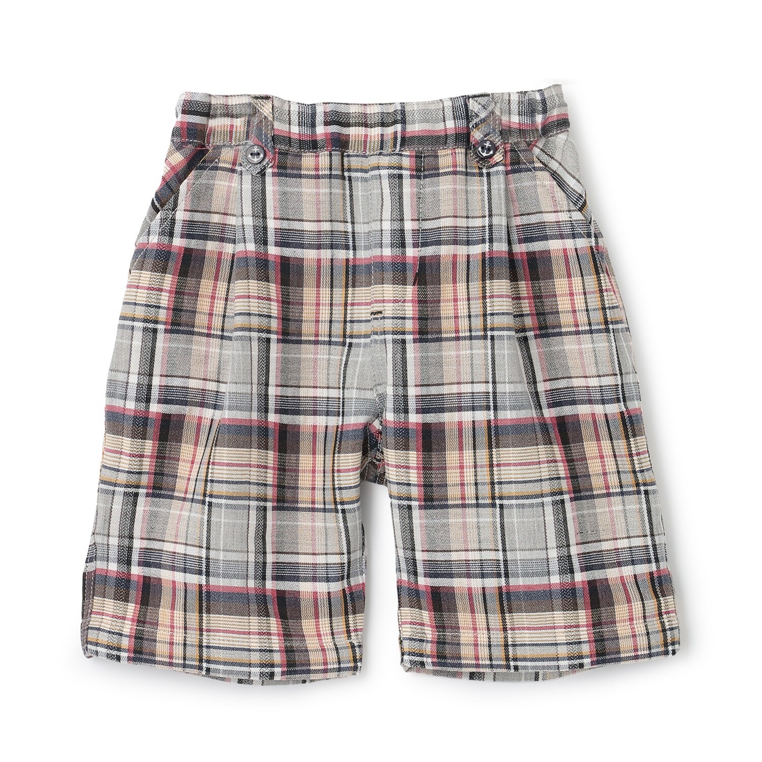 チェックタックハーフパンツ