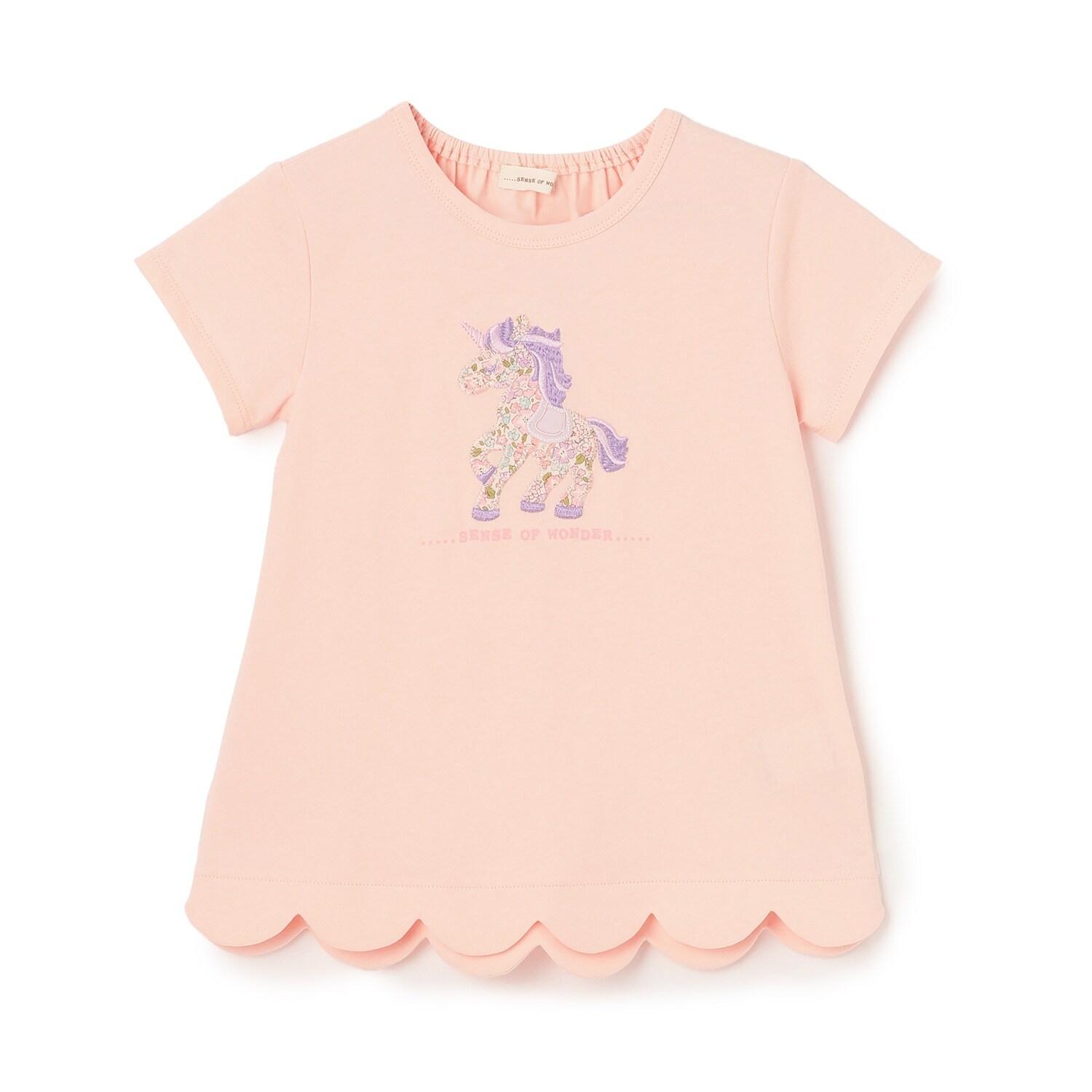 ユニコーンリバティアップリケTシャツ