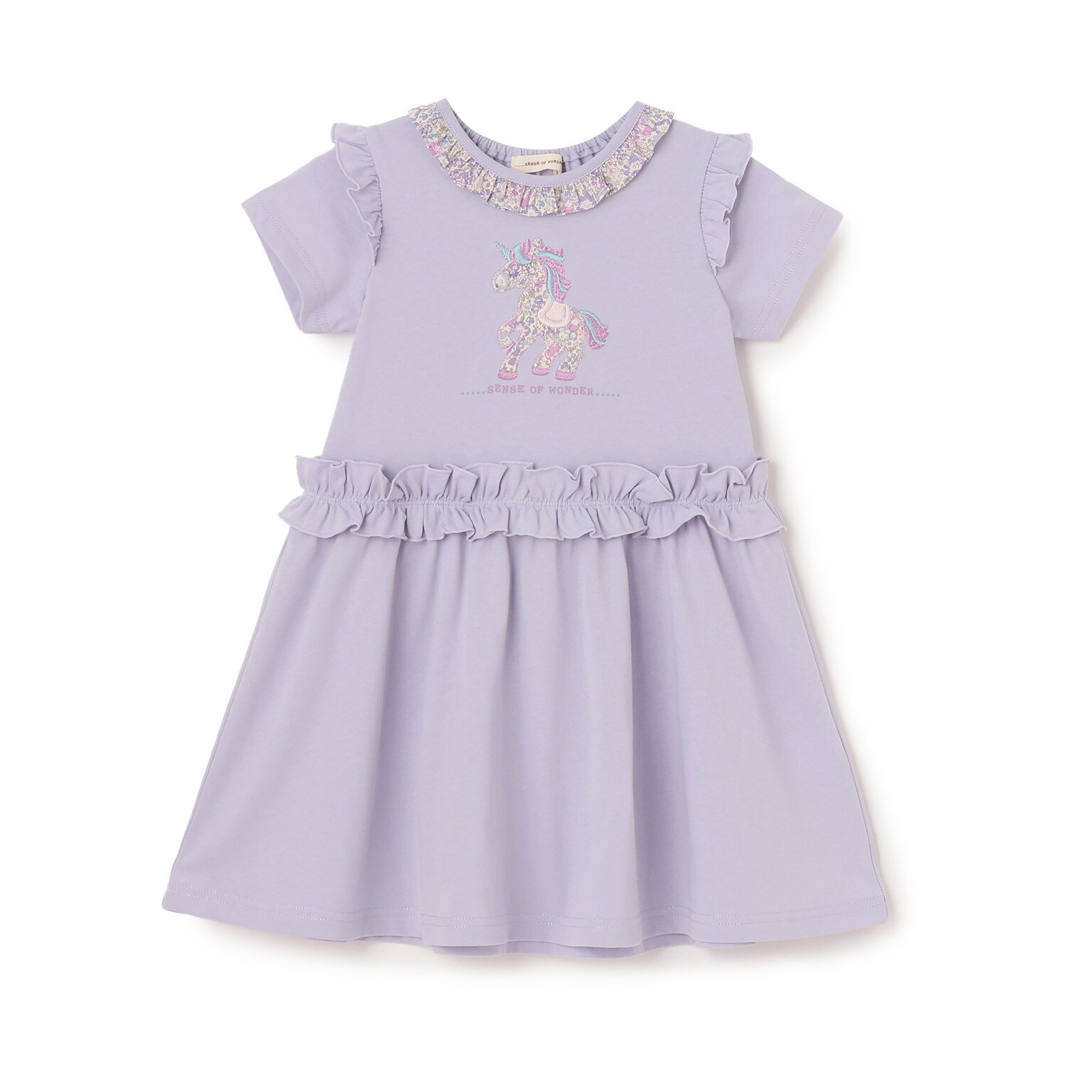 ユニコーンリバティアップリケワンピース