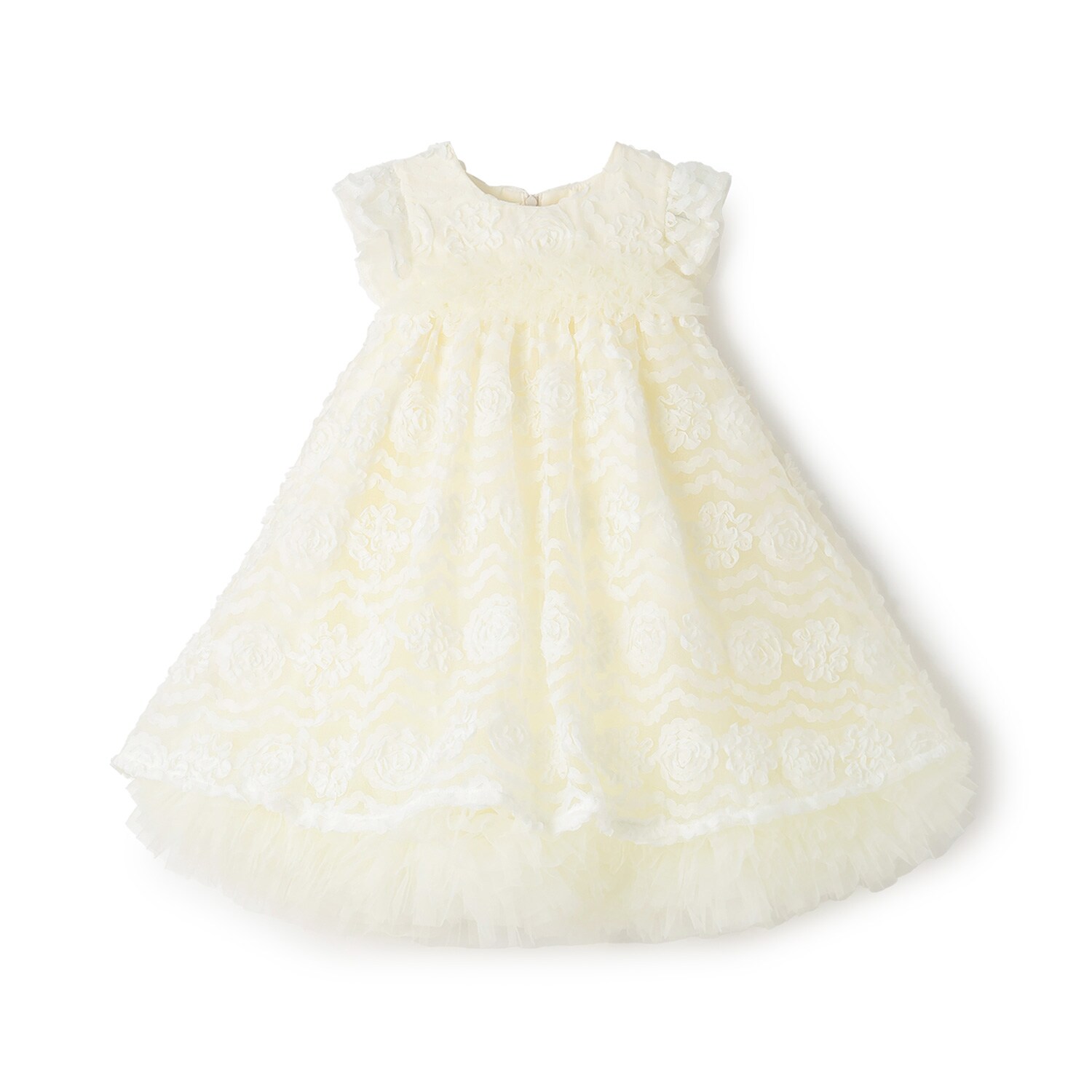 フラワーフリルチュールドレス