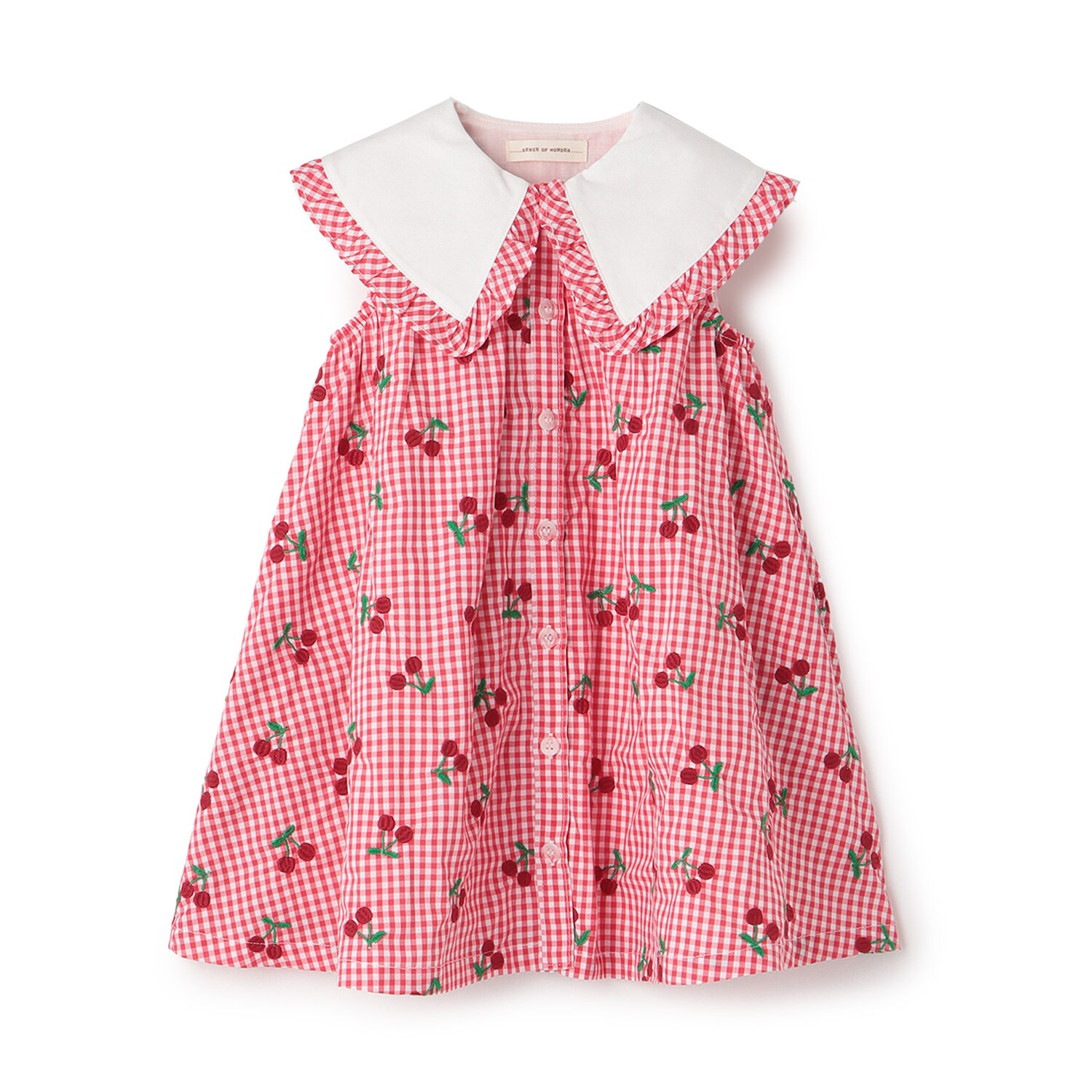 チェリー刺しゅうワンピース