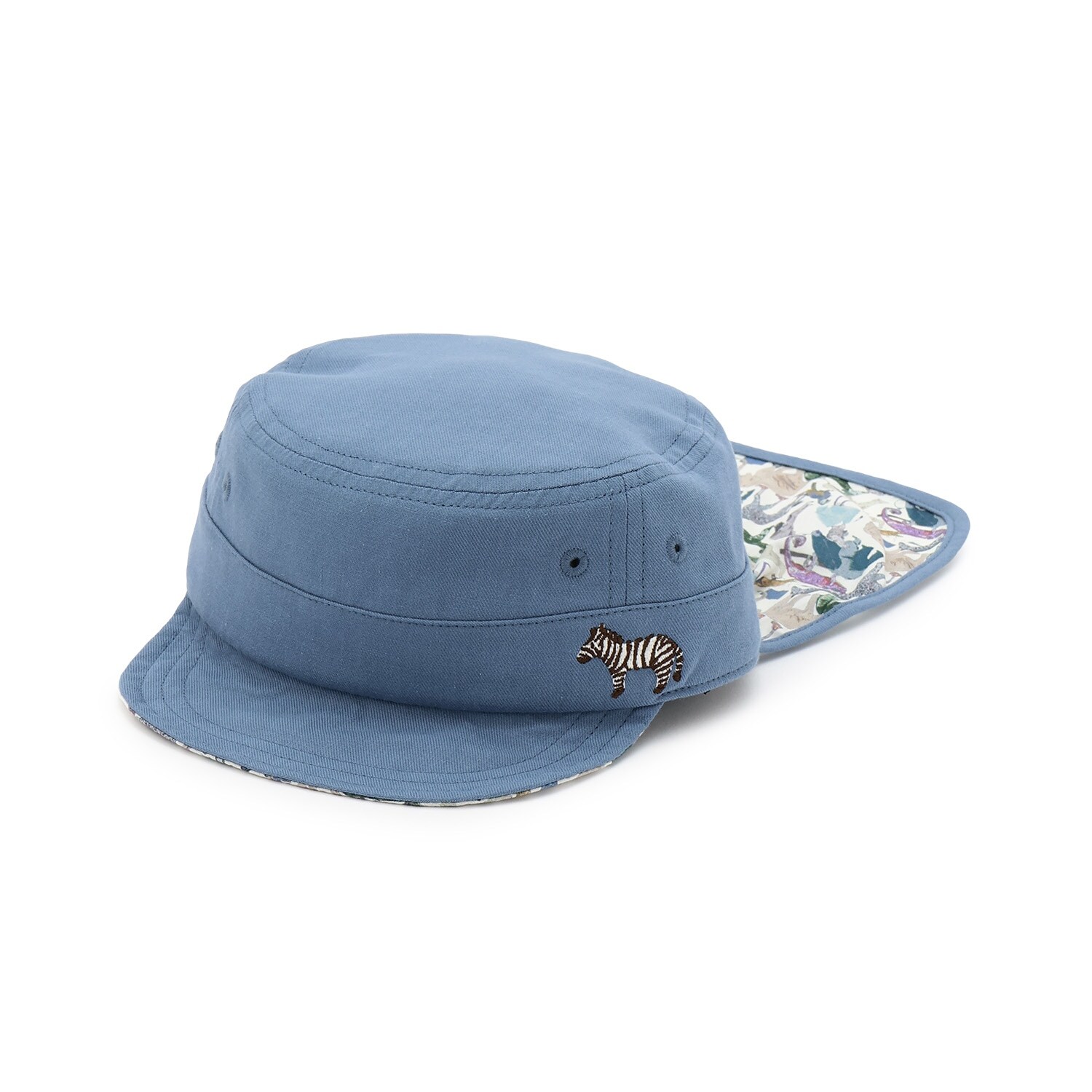 リバティ日よけ布つきワークキャップ