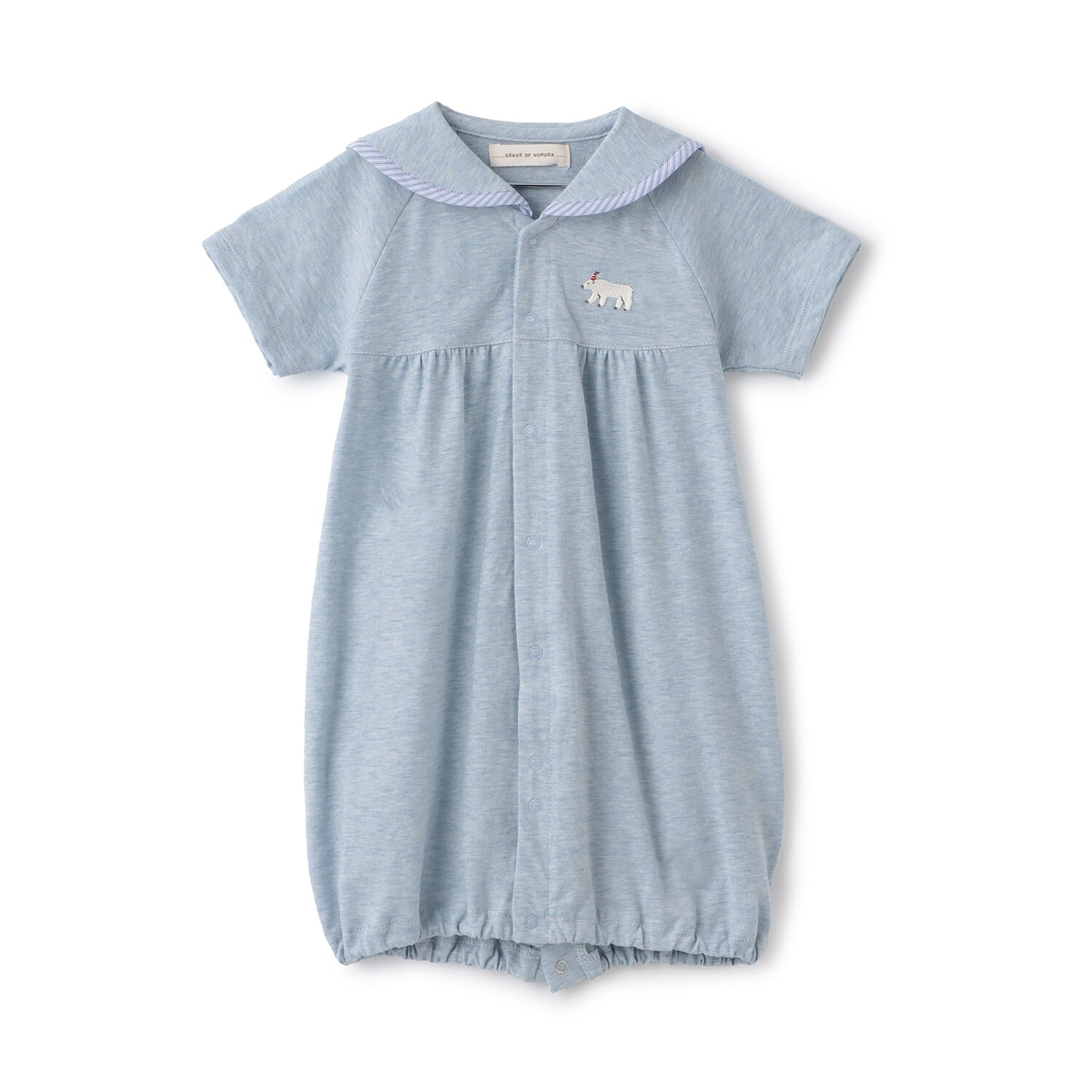 オーガニックセーラー半袖2WAYオール【日本製】