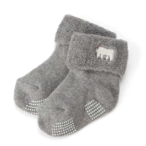 オーガニックコットン パイル刺しゅうソックス【日本製】