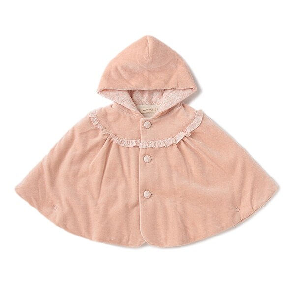 オーガニックコットン ベロアGirlsマント【日本製】