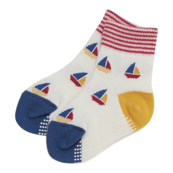 ヨット柄クルーソックス