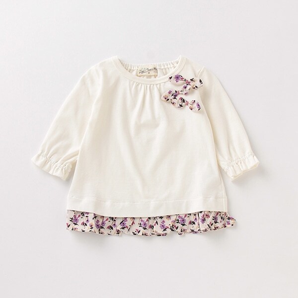 7分丈袖リボンTEE