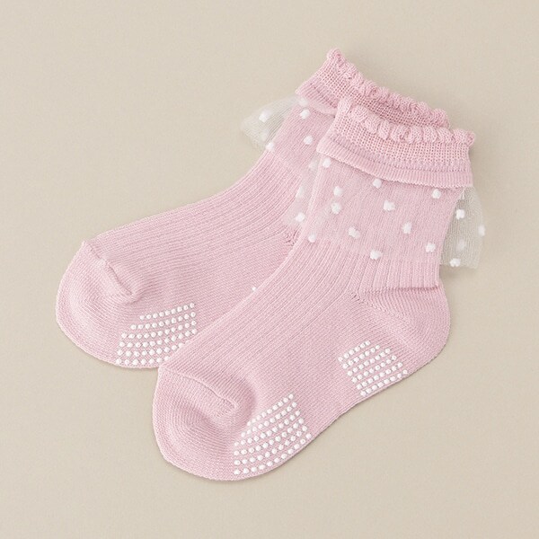 ドットフリルクルーソックス