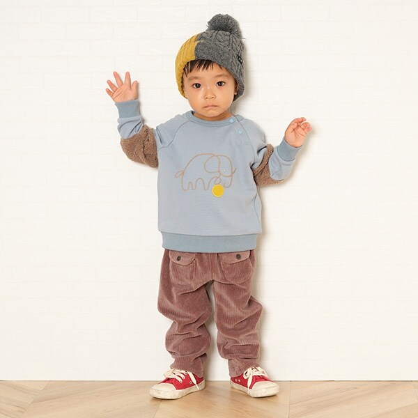 ワイドニットコールロングパンツ