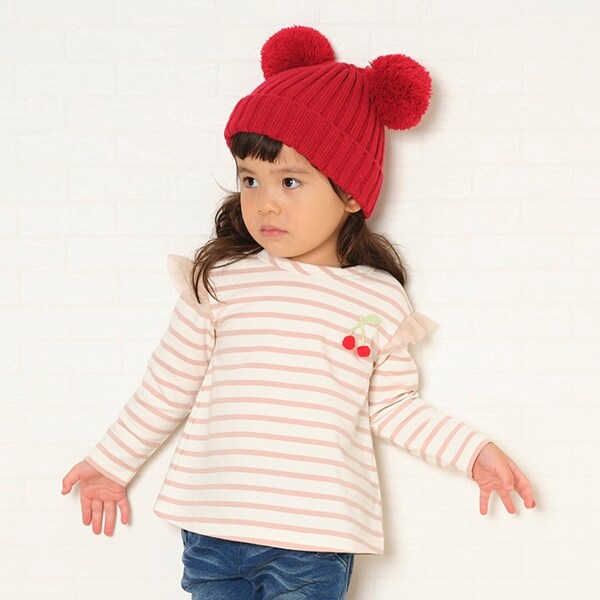 さくらんぼモチーフプルオーバー