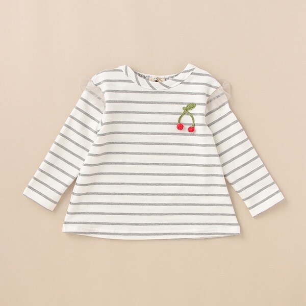 さくらんぼモチーフプルオーバー