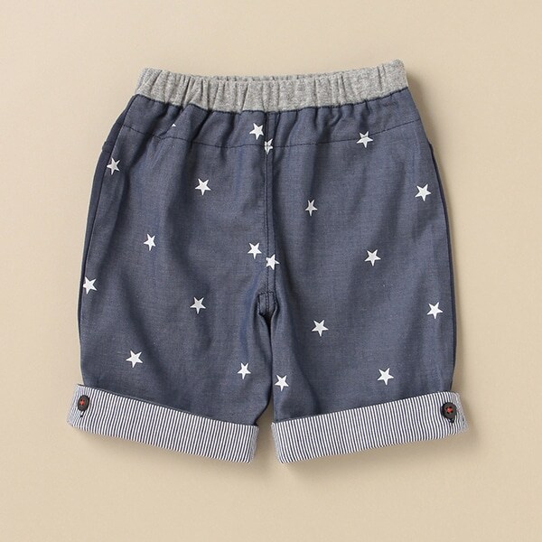星柄ダンガリーハーフパンツ