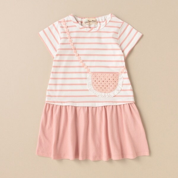 ポシェット半袖ワンピース