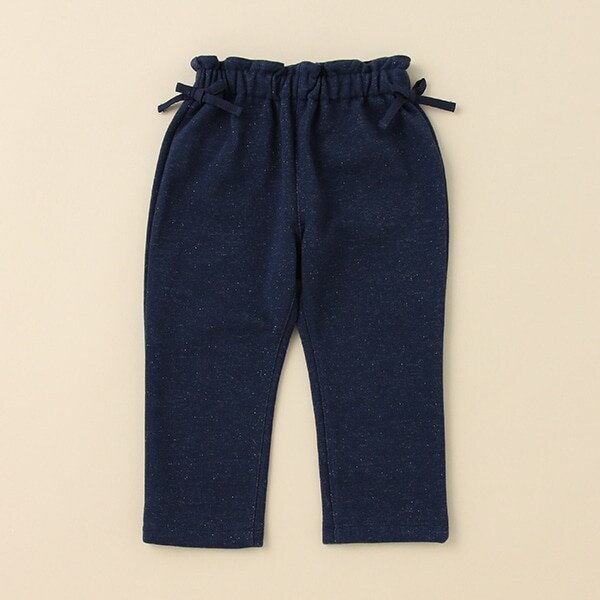 ラメ裏毛ロングパンツ