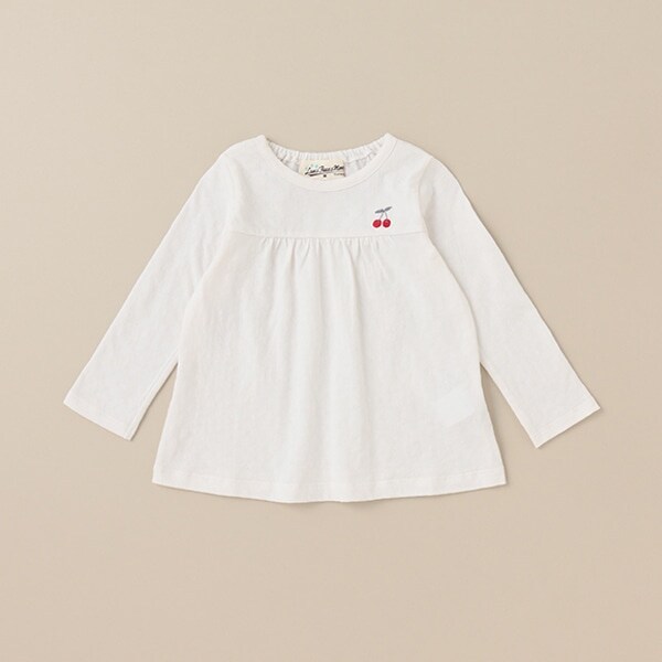 cherry刺しゅう長袖Tシャツ