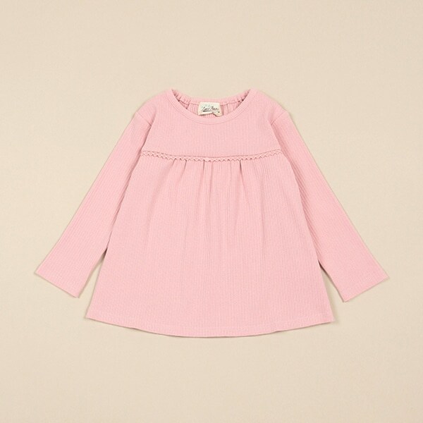 針抜きケーブル長袖Tシャツ