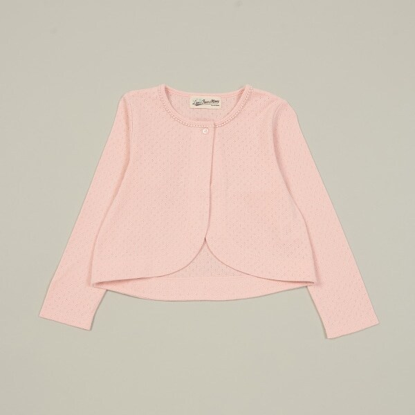 パターンメッシュ長袖ボレロ