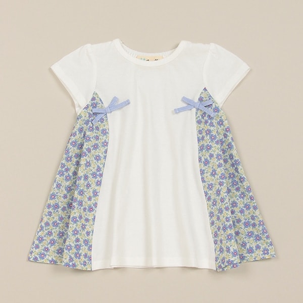 小花柄ドッキングチュニック